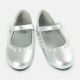 GIRL SHOES SILVER FLUORESCENT WITH PEARLS