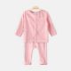 GIRL SUIT DUSTY PINK SNAP-UP BUTTON JERSEY SET