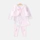 GIRL SUIT BABY PINK BUNNY BOW SET