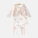 GIRL SUIT LIGHT BROWN DEER BOW SET