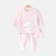 GIRL SUIT PINK BUNNY SET WITH POM-POM CAP