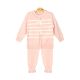 GIRL SUIT PINK KNITTED STRIPE