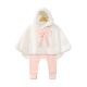 GIRL SUIT PEACH BOW CLOAK