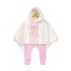 GIRL SUIT ROSE PINK BOW CLOAK