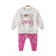 GIRL SUIT GREY MELANGE GLITTERY LOVE