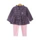 GIRL SUIT MAUVE CHECKERED