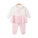 GIRL SUIT BLUSH PINK VELVET HEART