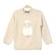 GIRL SWEATER / SWEAT T-SHIRT BEIGE BUNNY KNITTED