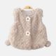 GIRL JACKET DUSTY BROWN FURRY