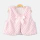 GIRL JACKET PINK FAUX FUR BOW