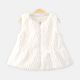 GIRL JACKET OFF-WHITE SLEEVELESS ZIPPER