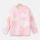 GIRL SWEATER PEARL PINK FURRY