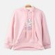 GIRL T-SHIRT PINK KITTY HOODIE