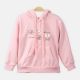 GIRL T-SHIRT PINK BUNNY BOW HOODIE