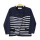 GIRL SWEATER NAVY KNITTED STRIPES