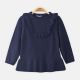 GIRL SWEATER NAVY BLUE RUFFLE