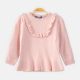 GIRL SWEATER ROSE PINK RUFFLE