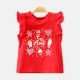 GIRL T-SHIRT RED DOODLE