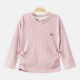 GIRL T-SHIRT SHIMMERY RUCHED PINK