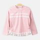 GIRL T-SHIRT PINK RUCHED