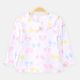 GIRL T-SHIRT WHITE BUTTERFLY BIB COLLAR