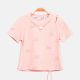 GIRL T-SHIRT ROSE PINK BUTTERFLY CHAIN