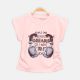 GIRL T-SHIRT PINK GROOVE GRAPHIC