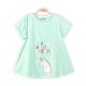 GIRL T-SHIRT SEAFOAM LOVELY UNICORN