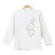 GIRL T-SHIRT GREY BUNNY MAGIC TIME