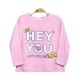 GIRL T-SHIRT PINK HEY YOU!