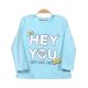 GIRL T-SHIRT BLUE HEY YOU!