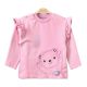 GIRL T-SHIRT SALMON PINK SMILEY BEAR