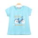 GIRL T-SHIRT BLUE LET'S GO CYCLING