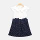 GIRL ROMPER GOLDEN HEART NAVY BLUE AND WHITE