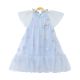 GIRL TOP BLUE BOW SEQUIN TULLE