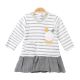 GIRL TOP GREY BUNNY STRIPES