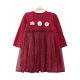 GIRL TOP BERRY RED POPPY TULLE