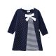 GIRL TOP NAVY HEART STRIPES