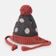 WINTER CAP BLACK KNITTED POM-POM