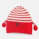 WINTER CAP RED AND WHITE BABY BEAR THEME