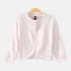 GIRL CARDIGAN SOFT PINK SHIMMERY