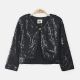 GIRL CARDIGAN BLACK SEQUINS