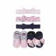 HEAD BAND PK-3 & BOOTIES PK-2 SET MULTI-COLOR FLORAL BOW