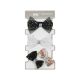HAIR BAND SET PK-4 GOLDEN SEQUINED BOW