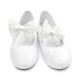 GIRL SHOES PEARL WHITE BOW FANCY