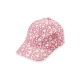 GIRL HAT BRIGHT PINK FLORAL
