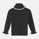 HI-NECK SWEATER FRILLY BLACK