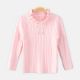 HI-NECK SWEATER PINK PEARL BOW