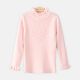 HI-NECK SWEATER TEA PINK HEART PATTEREND