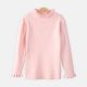 HI-NECK SWEATER PINK FLORAL PEARL